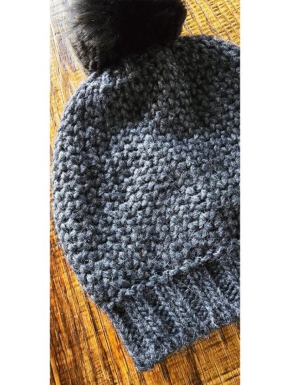NWOT Fratelli Talli Firenze Italia Charcoal Gray Wool Pom Pom Beanie Hat